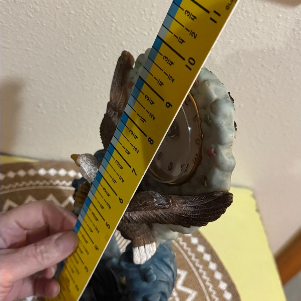 Majestic Resin Eagle and Whale Desk or shelf Clock